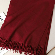 Load image into Gallery viewer, 62-Color Winter Cashmere Scarf – Warm Tassel Pashmina Wrap for Women