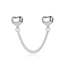 Load image into Gallery viewer, Newest Crown Love OK Unicorn Cupid's Arrow Safety chain Fit Original Pandora Charms Silver Color Bracelets DIY Women's Jewelry