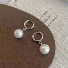Load image into Gallery viewer, Vintage Circle Drop Earrings – Baroque Pearl Gold Earclips for Women