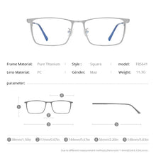 Load image into Gallery viewer, FONEX Titanium Square Glasses – Ultralight Men’s High-End Eyewear