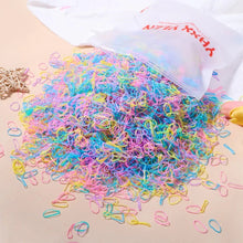 Load image into Gallery viewer, 500/1000Pcs Colourful Hair Ties for Girls Kids Ponytail Holder Bands