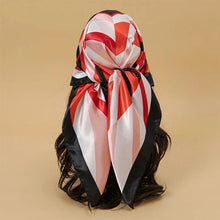 Load image into Gallery viewer, Satin Square Scarf β Elegant 2025 Print Hijab, Shawl & Hair Wrap