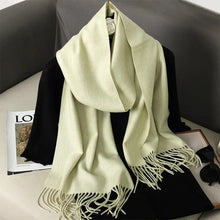 Load image into Gallery viewer, 62-Color Winter Cashmere Scarf – Warm Tassel Pashmina Wrap for Women