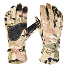Load image into Gallery viewer, Men Women Winter Tactics Outdoors Camouflage Thickened Ski Gloves Waterproof Touch Screen Skiing Camping Cycling Fishing Glove