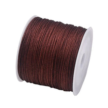 Load image into Gallery viewer, 50 Yards 0.8mm Braided Nylon Cord – Durable Satin String for Jewelry Making, Beading, Macrame, Chinese Knot & DIY Crafts