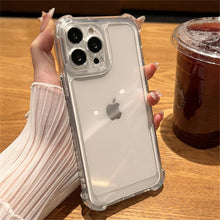 Load image into Gallery viewer, Luxury Shockproof Clear Hard Case For iPhone 14 13 12 11 Pro Max X XR XS 7 8 Plus Soft Silicone Bumper Transparent Cover Drop Protection iphone Protective Case Compatible With iPhone