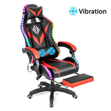 Load image into Gallery viewer, 135 Degrees Gaming Chair RGB Light Office Chair Bluetooth Speaker Gamer Computer Chair Ergonomic Swivel 2 Point Massage Recliner