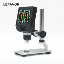 Load image into Gallery viewer, G600 600X electronic USB microscope digital soldering video microscope camera 4.3 inch lcd Endoscope magnifying Camera +LED