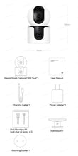 Load image into Gallery viewer, XIAOMI Smart Camera C300 Dual Camera Version,360° 3MP WiFi 6,Home Security Baby Monitor,Pet Camera,Chinese Version With Adapter