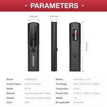 Load image into Gallery viewer, 12V Auto Brake Fluid Tester Digital Car Brake Oil Tool BF200 DOT3 DOT4 DOT5.1 LED Indicator check Display Auto Oil Tool PK BF100