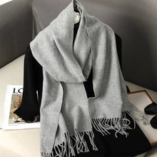 Load image into Gallery viewer, 62-Color Winter Cashmere Scarf – Warm Tassel Pashmina Wrap for Women