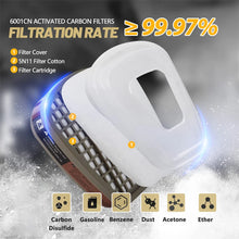 Load image into Gallery viewer, 6800 Full Face Safety Work Gas Masks Survival Nuclear and Chemical with 40mm Activated Carbon Filter & Anti-Fog Design