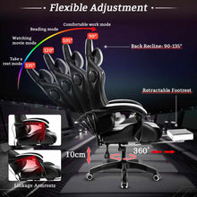 Load image into Gallery viewer, 135 Degrees Gaming Chair RGB Light Office Chair Bluetooth Speaker Gamer Computer Chair Ergonomic Swivel 2 Point Massage Recliner