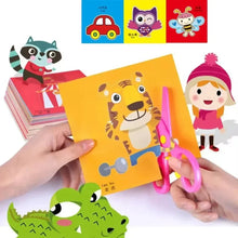 Load image into Gallery viewer, 48Pcs Kids Craft Paper Cut Book - DIY Cartoon Scrapbooking & Educational Toys