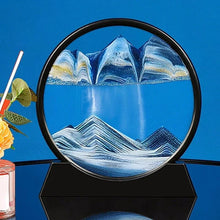Load image into Gallery viewer, 3D Moving Sand Art Picture - Round Glass Deep Sea Sandscape Hourglass for Home & Office Decor