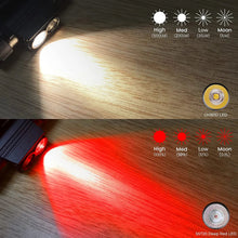 Load image into Gallery viewer, H25LR LED 90 High CRI Rechargeable Headlamp Powerful Lightweight Head Flashlight with Bright White Light 660nm Deep Red Torch