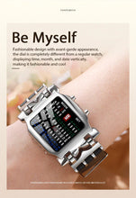 Load image into Gallery viewer, LED Watch Men Fashion Creative Crab Type Electronic Watch Luminous Binary Gift Business Style Cool Waterproof Multi Function