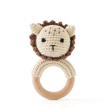 Load image into Gallery viewer, Crochet Animal Rattle Baby Toy Montessori Teether