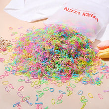 Load image into Gallery viewer, 500/1000Pcs Colourful Hair Ties for Girls Kids Ponytail Holder Bands