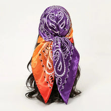 Load image into Gallery viewer, Satin Square Scarf β Elegant 2025 Print Hijab, Shawl & Hair Wrap