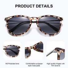 Load image into Gallery viewer, BARCUR Sunglasses Women’s Leopard Print Two-Tone Cat Eye Fashion Glasses – Trendy Polarized UV400 Gradient TAC Lenses for Summer Travel & Outdoor Activities