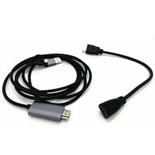 Load image into Gallery viewer, 2in1 USB & Type-C to Micro / Mini HDMI-compatible Video Capture Card Live Streaming Cable for Sony Canon Nikon Fuji Camera PC 4K