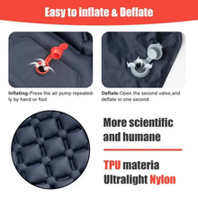 Load image into Gallery viewer, Ultralight Camping Inflatable Mattress with Built-In Pump & Pillow