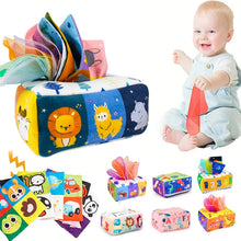 Load image into Gallery viewer, Montessori Magic Tissue Box Sensory Busy Board Toy