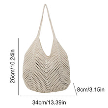 Load image into Gallery viewer, Women’s Knitted Shoulder Bag – Large Capacity Crochet Tote Handbag