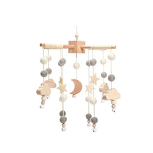 Load image into Gallery viewer, Wooden Baby Crib Mobile with Music Box Bell