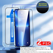 Load image into Gallery viewer, 2pcs Full Cover Screen Protector For iPhone 11 12 13 PRO MAX Privacy Glass For iPhone 14 Pro XS Max XR 13 12 mini Tempered Glass Tempered Glass Screen Protector Film 9H Hardness Anti Scratch Screen Protector