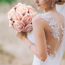 Load image into Gallery viewer, 25pcs Artificial Flowers, Fake Flowers Roses W/stem For DIY Wedding Bouquets Centerpieces Arrangements Party Home Decorations