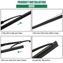 Load image into Gallery viewer, Car Wiper blade Insert Natural Rubber Strip Windshield strips (Refill) 8mm 6mm 14"16"17"18"19"20"21"22"24"26"28" Car Accessories