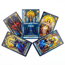 Load image into Gallery viewer, Stained Glass Tarot Card Deck – 78 Cards for Family & Divination