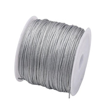 Load image into Gallery viewer, 50 Yards 0.8mm Braided Nylon Cord – Durable Satin String for Jewelry Making, Beading, Macrame, Chinese Knot & DIY Crafts