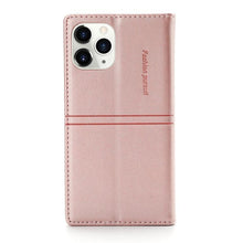 Load image into Gallery viewer, Magnetic Flip Leather Card Slot Wallet Case for iPhone 14 13 12 11 Pro Max Flip Invisible Magnetic Elegant Retro Phone Case Premium Leather PU Soft Flip Cover For iPhone