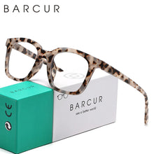 Load image into Gallery viewer, BARCUR Fashion Retro Leopard Pattern Women's Presbyopia Glasses Durable Multi-Degree PC Rectangular Small Frame with Transparent Acrylic Lenses for Reading or Work