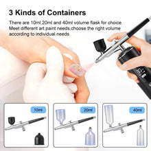 Load image into Gallery viewer, Portable Airbrush with Compressor - Mini Spray Gun for Painting, Crafts, and DIY