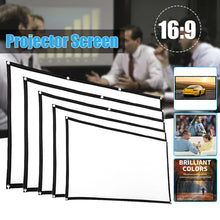 Load image into Gallery viewer, 16:9 Portable Projector Screen Simple Projector Curtain 72/84/100/120/150 inch HD Display Screen Home Cinema Theater Movie Home