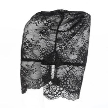 Load image into Gallery viewer, Women Sexy Black Lace Mask Masquerade Party Mask Unisex Adult Lace Full Face Hood Head Cover Festival Halloween Cosplay Eye Mask
