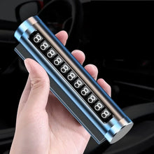 Load image into Gallery viewer, Car Temporary Parking Number Plate Black/Silver/Blue Aluminium Alloy Material Roller Adjustable Car Parking Plate Car Supplies