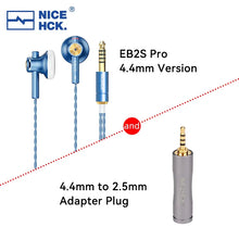 Load image into Gallery viewer, NiceHCK EB2S PRO HIFI Wired Microphone Earphone 15.4mm Dynamic Unit Earbud Bass Headset With Silver Plated OCC Mixed Cable IEM