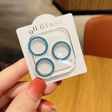 Load image into Gallery viewer, Glitter Full Cover Camera Lens Protector Glass For iPhone 13 12 11 Pro Max Mini 9H Tempered Glass for iPhone 12 Glass Lens Cover HD Clear Tempered Glass Back Camera Protector Ultra-Thin Easy Installation