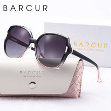 Load image into Gallery viewer, BARCUR Women’s Gradient Butterfly Frame Polarized Fashionable Sunglasses – Trendy Elegant Large PC Elliptical Design with UV400 Protection for Summer Travel Beach Shopping & Summer Style – White Gift Box Included