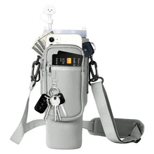 Load image into Gallery viewer, 40oz Neoprene Water Bottle Carrier Bag For Stanley Quencher Cup Sleeve Adjustable Shoulder Strap Non-slip Insulated Mug Cover