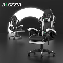 Load image into Gallery viewer, Gaming Chair with Footrest Gamer Chairs Ergonomic with Lumbar Cushion Headrest Gaming Chair Height Adjustable Computer Chair