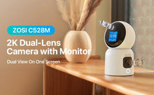 Load image into Gallery viewer, ZOSI 360° Smart Home Security Camera PTZ Auto Tracking Baby Monitor AI Panoramic HD Night Vision Indoor WiFi Surveillance Camera