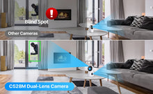 Load image into Gallery viewer, ZOSI 360° Smart Home Security Camera PTZ Auto Tracking Baby Monitor AI Panoramic HD Night Vision Indoor WiFi Surveillance Camera