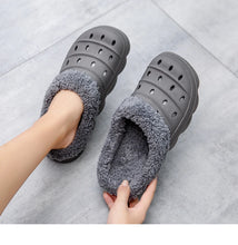 Load image into Gallery viewer, Waterproof cotton slippers for men winter 2024 new cashmere thickened warm waterproof non-slip indoor shoes