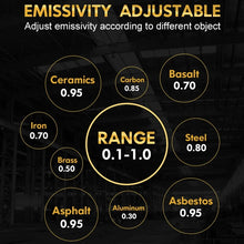 Load image into Gallery viewer, UNI-T UT306S UT306C Digital Thermometer Non Contact Household Industrial Infrared Laser Temperature Tester Meter Gun -50℃-500℃